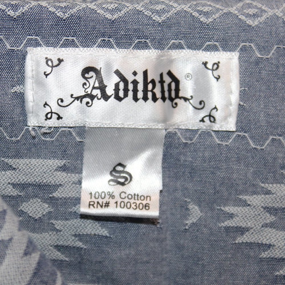 Adiktd Embroidered Western Pearl Snap Shirt Size Small - Picture 4 of 12